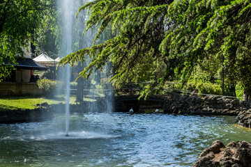 Casting of a fountain in the Villa Comunale of Benevento