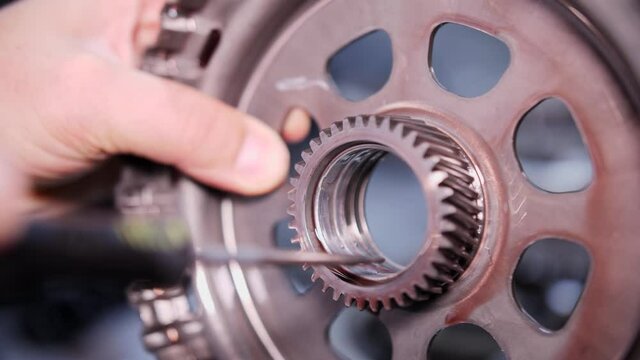 footage of automatic transmission repair