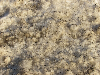 Background: muddy spring melting snow