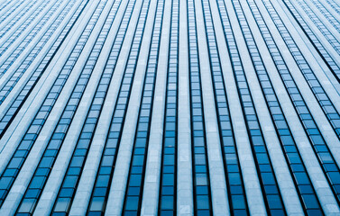 Glass wall of skyscraper
