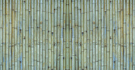 Asian traditional style bamboo wall of bamboo craft for bamboo background wallpaper and texture.