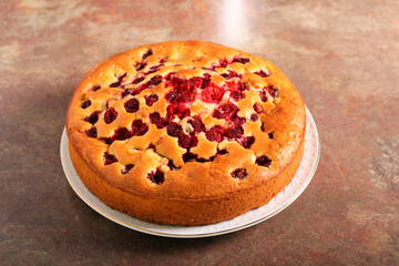 Sweet raspberry cake