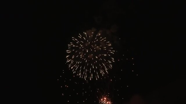 4k video of colorful fireworks. High quality video 16x9. ProRes 422 HQ.