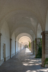 the walk in the historic bath house Sprudelhof, Bad Nauheim, Hesse, Germany