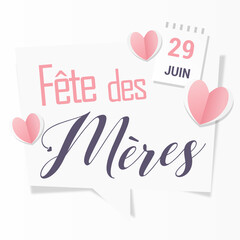 Joyeuse Fête des mères - 29 juin - bonne fête maman - Fête des mères - je t'aime - maman
