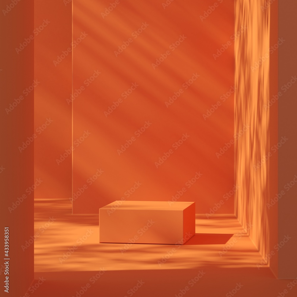 Poster abstract background minimal style for product branding. mock up scene and empty space. 3d render