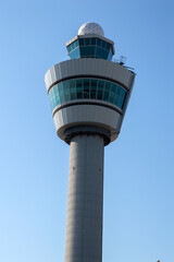Fototapeta na wymiar Control Tower At Schiphol Airport The Netherlands 20-4-2019