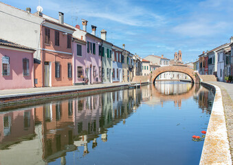 
Comacchio, Italy - often compared to Venice for the canals and the architecture, Comacchio displays one of the most characteristic old towns in Emilia Romagna