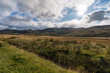Fototapeta na wymiar View of autumn landscape. Scotland Highlands. 