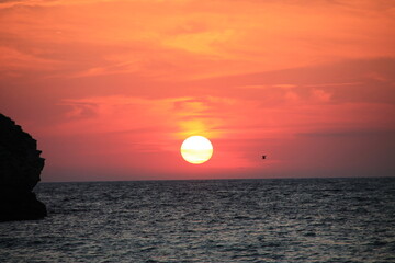 sunset over the sea