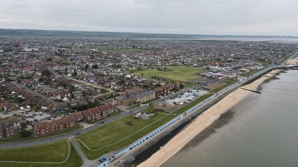 Canvey Island Essex UK Aerial 4k