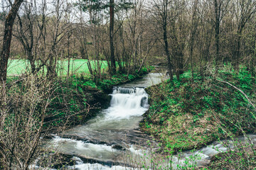 Small waterfall in the forest