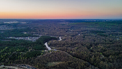 aerial photography of the nature of the Penza region