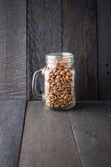 Pinto beans in  mason jar