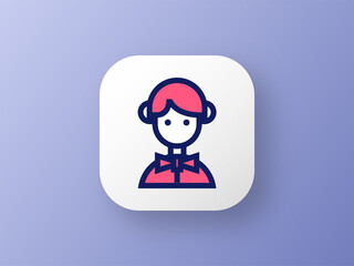 Illustration vector of groom icon design with duotone style. Perfect for logo, website, presentation, application, social media, and more. Icon design duotone style.