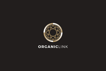 Letter o organic link business logo design