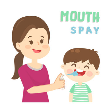 Kids have a Mouth Ulcer vector