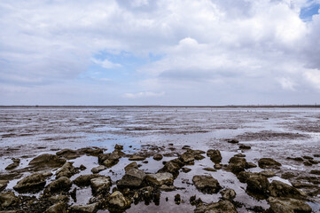 The Wadden Sea on the North Sea coast in Lower Saxony Germany