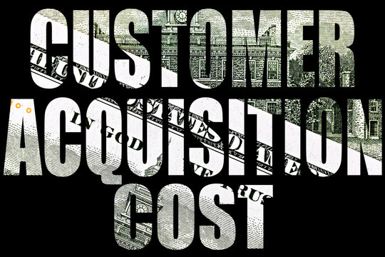 Illustration On CAC (customer Acquisition Cost) Theme. Business Concept Image