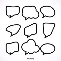 Chat icon. One of set web icons Isolated on White Background. 