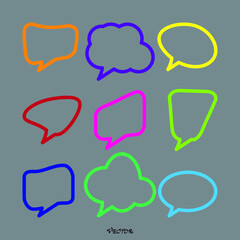 Chat icon. One of set web icons Isolated on gray Background. 