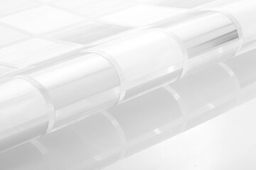 Graphical curves and background in plastic and glass