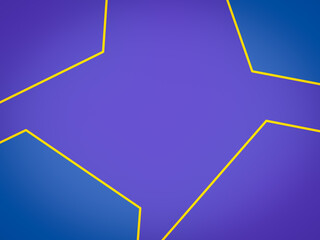 Abstract blue colour pattern with yellow stripes, illustration image