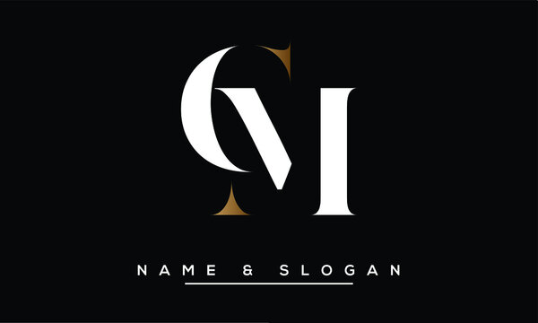 MC, CM, M, C  Abstract Letters Logo Monogram