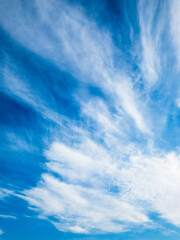 Blue sky with white cloud patterns