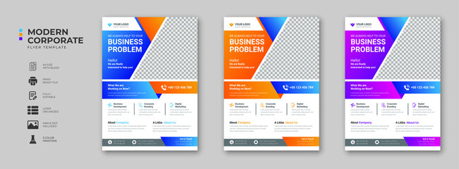 Corporate business digital marketing agency flyer design