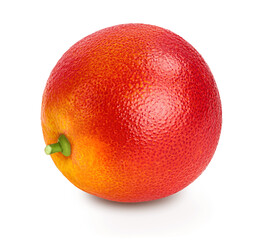 Blood red oranges isolated on white background with clipping path and full depth of field