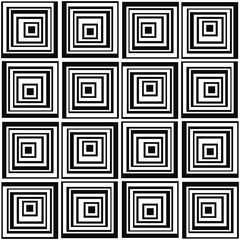 Zebra tile pattern. Black and white colors of tile. Vector.