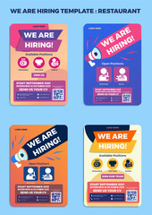 set of labels Job Vacancy for Restaurant