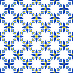 Azulejos portuguese traditional ornamental tile