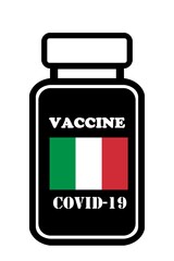 Fototapeta premium Vaccin italien contre la pandémie de Covid-19