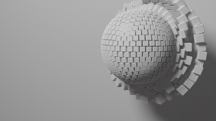 3D Illustration of a dynamic sphere.