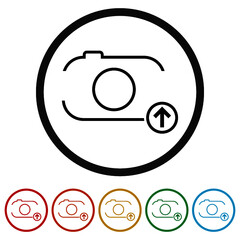 Photo Upload ring icon color set