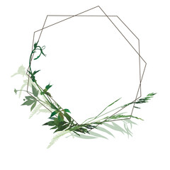 frame with wild herbs