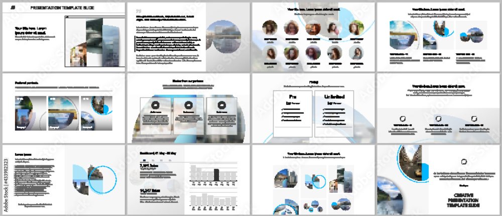 Poster presentation design vector templates, multipurpose template for presentation slide, flyer, brochure 