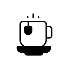 Tea Cup Vector Solid Icon. EPS 10 FIle