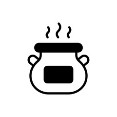 Cooking Pot Vector Solid Icon. EPS 10 FIle