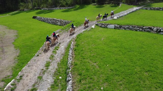 cavalcare cavalli a cavallo gita a cavallo nella natura montagna galoppo turistico cavalli maneggio 