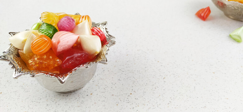Traditional rock candy, Turkish Sweet Sugar Ramadan (Ramadan) Dishes.