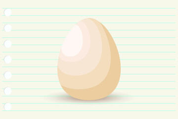 fresh egg of hen, chicken eggs isolated on white background, chicken eggs drawing, flat style for infographics icon cartoons.
