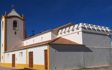 Fototapeta na wymiar Church Igreja de Nossa Senhora da Luz de Lagos at the Algarve coast of Portugal