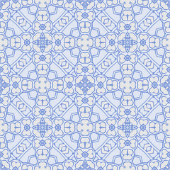 Fototapeta na wymiar Creative trendy color abstract geometric pattern in white blue, vector seamless, can be used for printing onto fabric, interior, design, textile