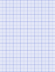 Graph paper. Printable millimeter grid paper with color lines. Geometric pattern for school, technical engineering line scale measurement. Realistic lined paper blank size Letter