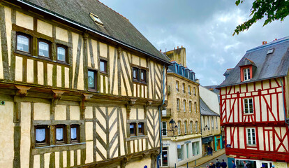 old houses in the old town of Vannes