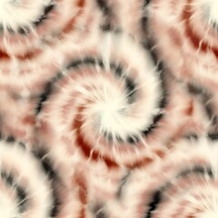Seamless spiral tie dye pattern for surface design print. High quality illustration. Funky psychedelic pastel swirl. Artistic vibrant faded and creased ink or dye in fabric. Faux digitally designed.