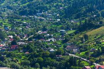 Obraz premium village in Romania, summer view
